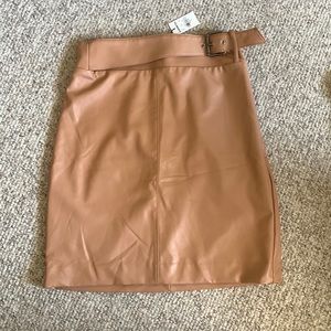 Express Faux Leather Tan Skirt